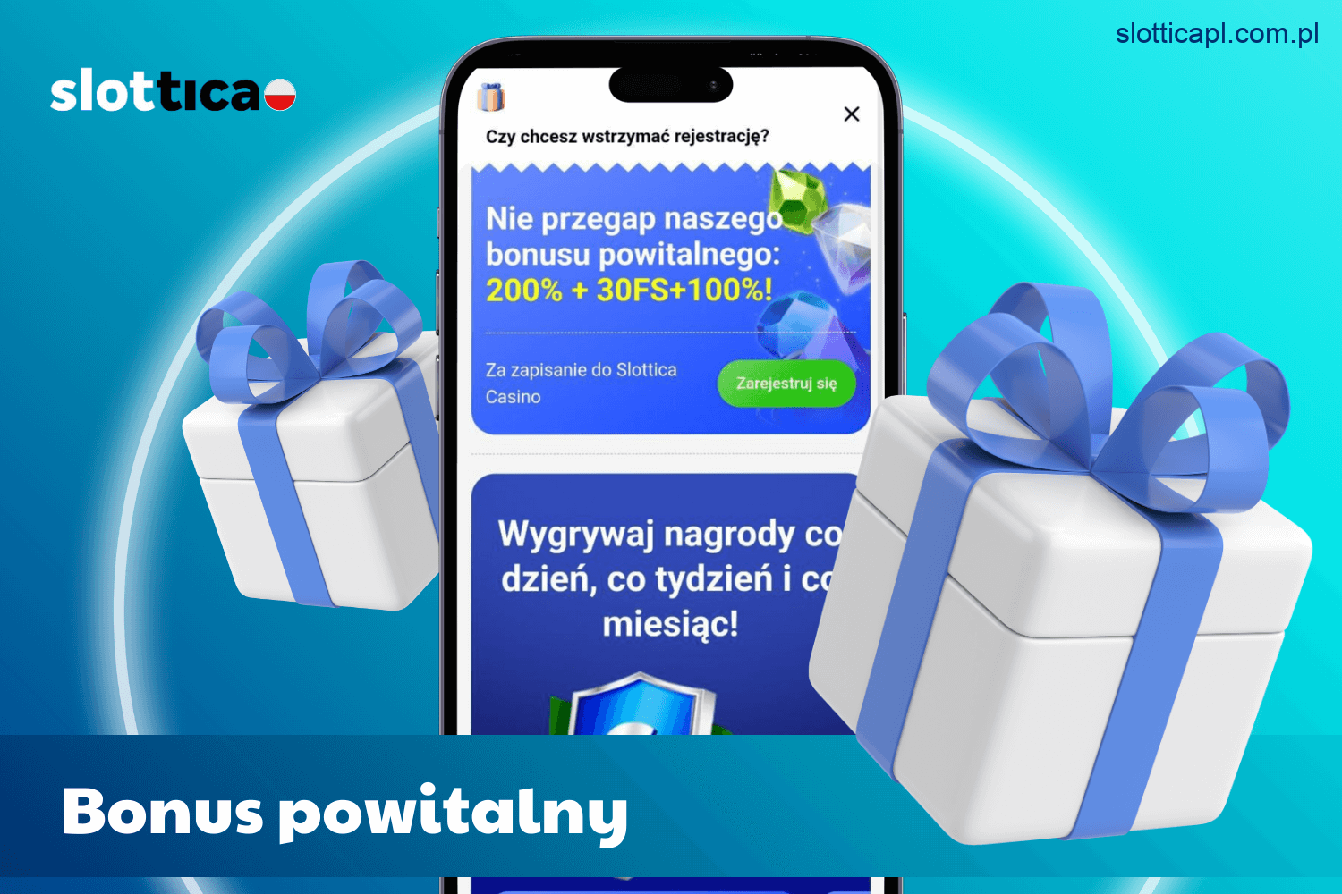 Oferta powitalna dla nowych użytkowników w aplikacji Slottica Polska