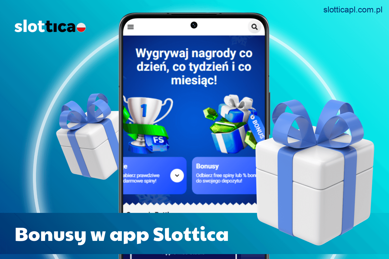 Bonusy dostępne w aplikacji Slottica Casino w Polsce
