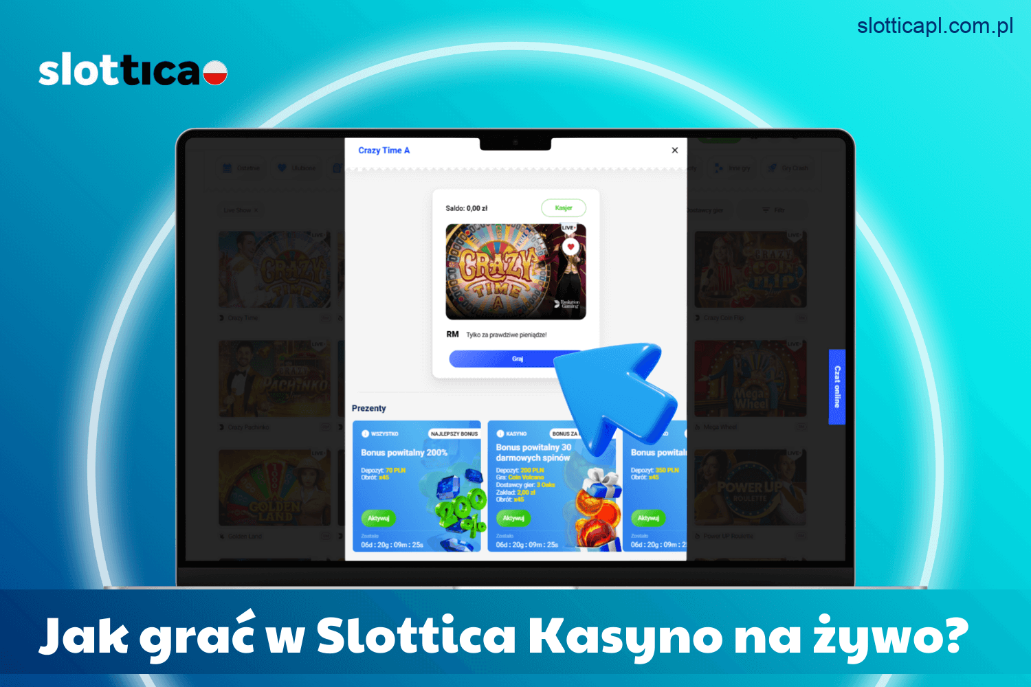 Instrukcje gry w kasynie na żywo w Slottica dla polskich użytkowników