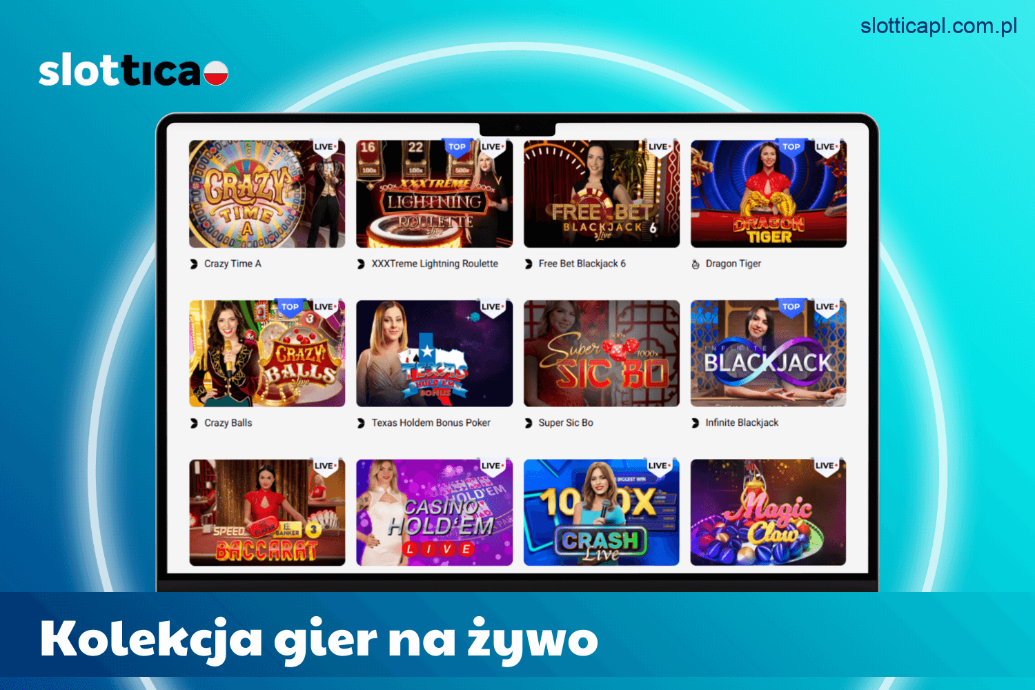 Bogata kolekcja gier live na platformie Slottica w Polsce