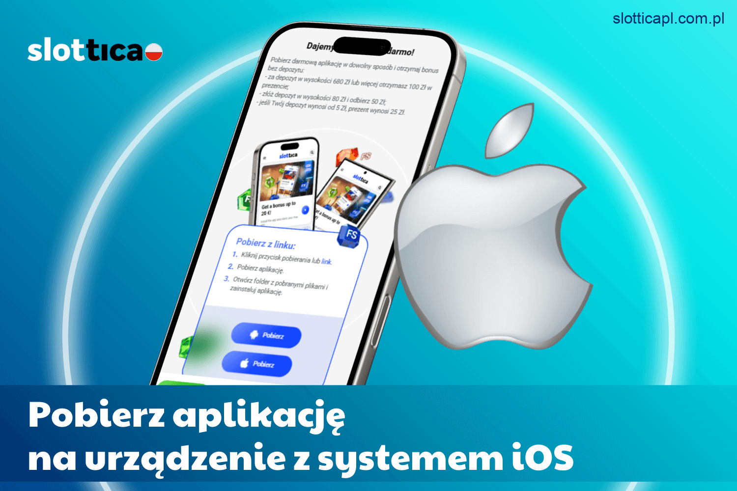 Pobieranie aplikacji Slottica na urządzenia z systemem iOS w Polsce