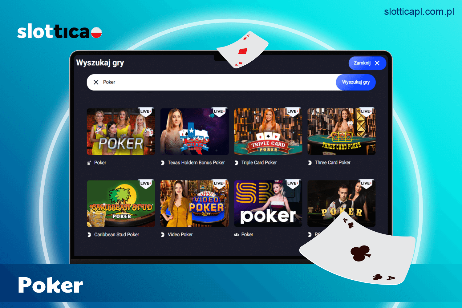 Poker live w Slottica Casino – Polska edycja