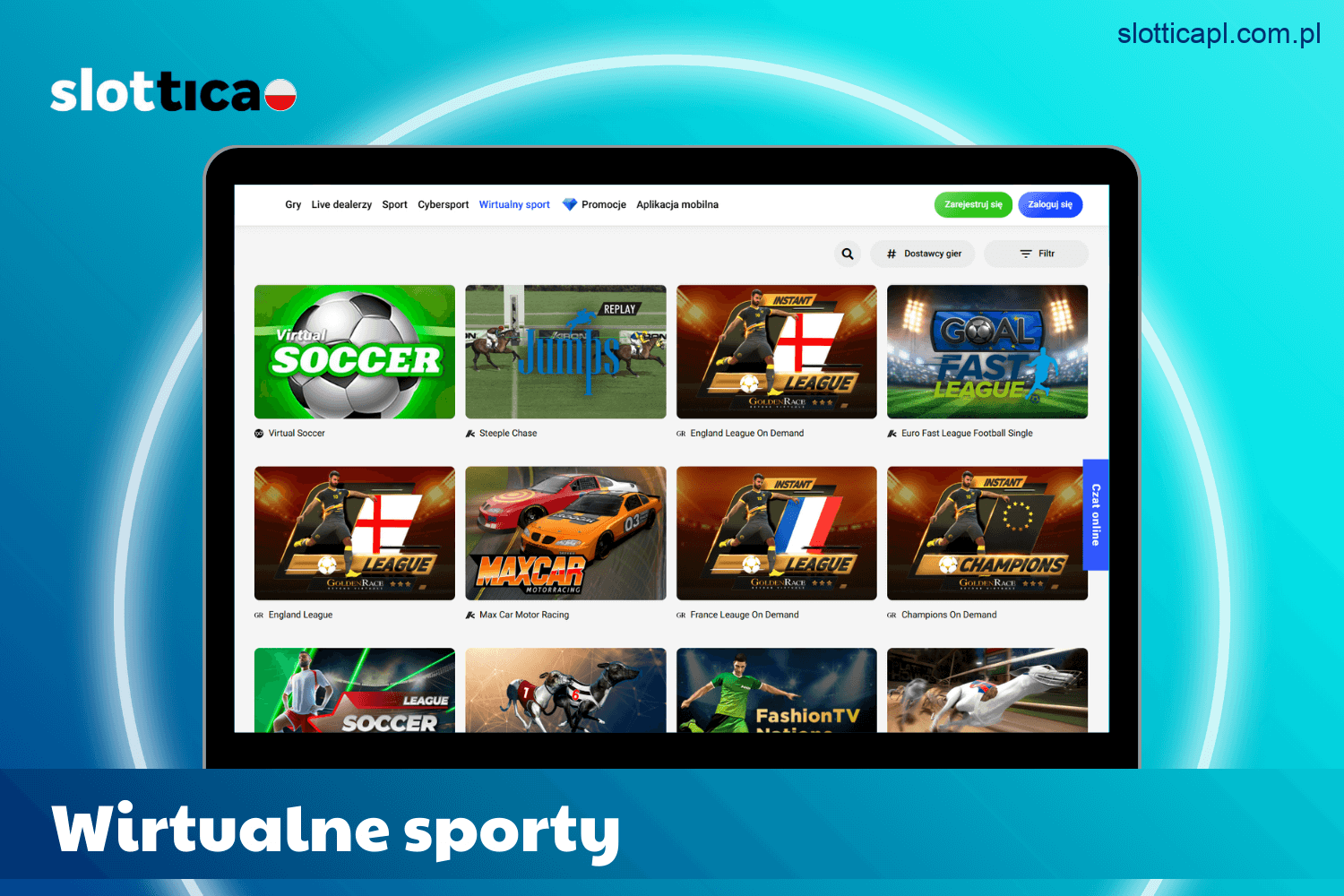 Zakłady na wirtualne sporty w Slottica Polska