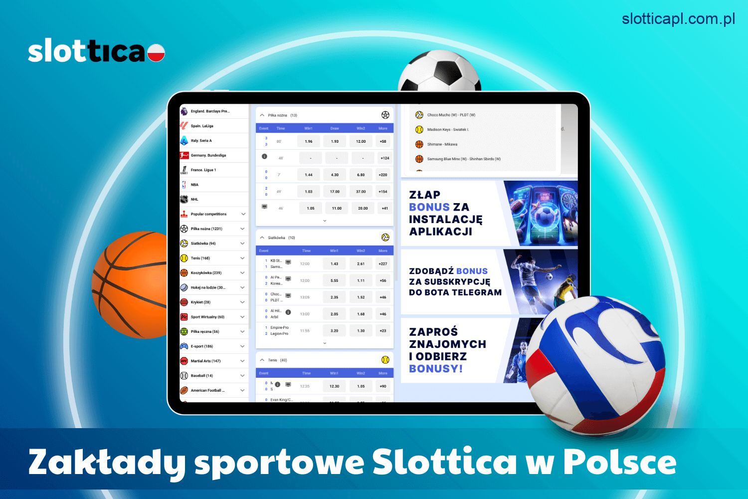 Zakłady sportowe w Slottica Casino dla graczy z Polski